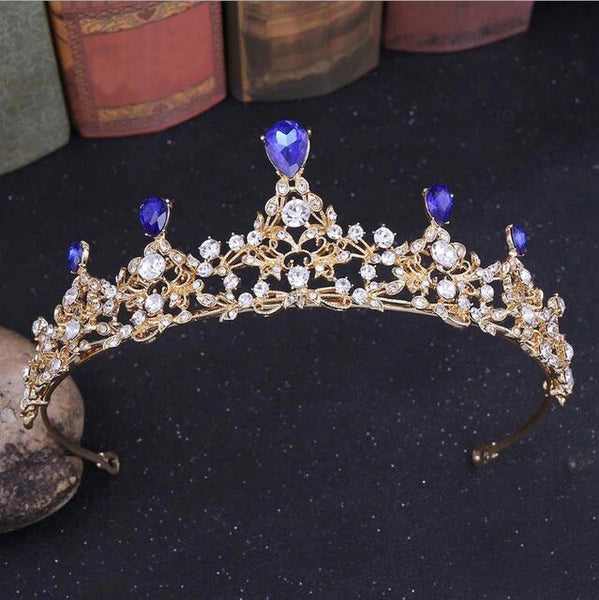 Arabella Golden Blue Tiara