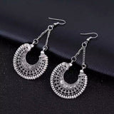 Moon White Earrings