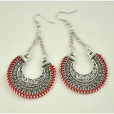 Moon Red Earrings