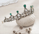 Amaryllis Vintage Green Crystal Tiara