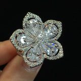 S925 Flower Ring