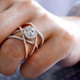 Luxury Women Big Cross Ring