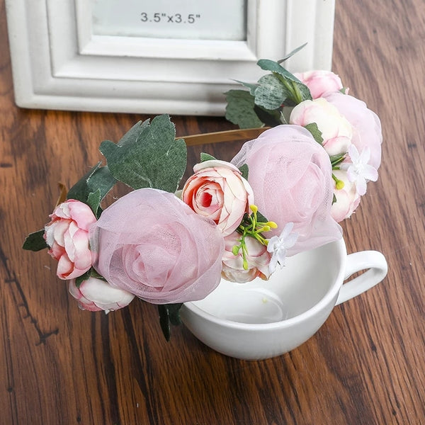 Pink Floral Hair band