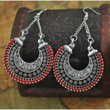 Moon Red Earrings