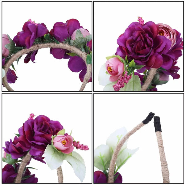 Purple Floral Hair Band